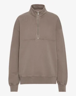 Organic Quarter Zip - Faded Khaki
