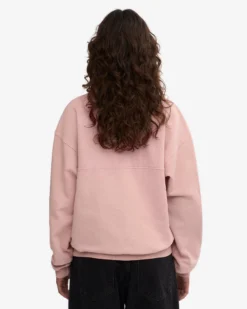 Organic Quarter Zip - Faded Pink
