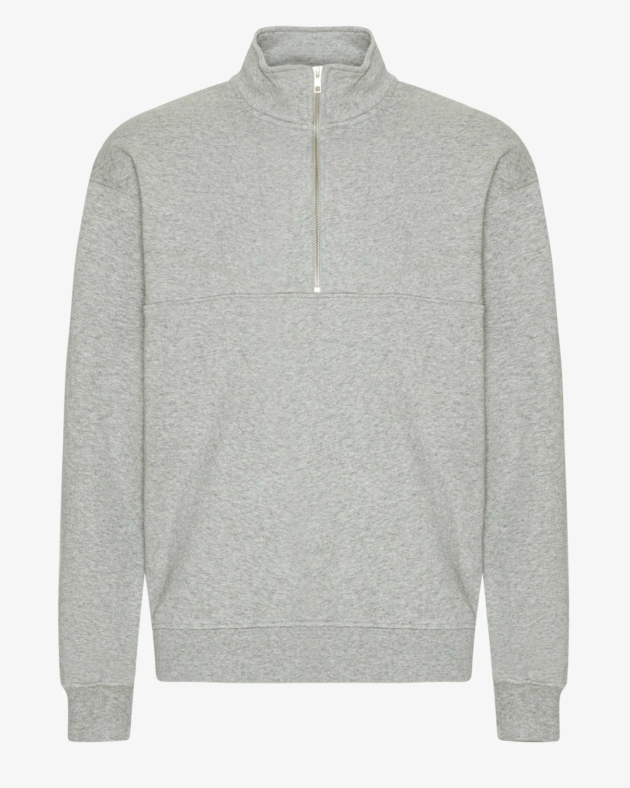 Organic Quarter Zip - Heather Grey