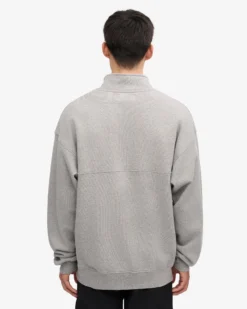 Organic Quarter Zip - Heather Grey