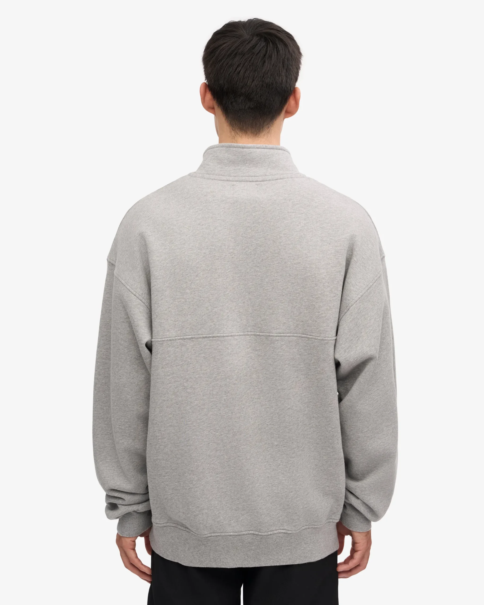 Organic Quarter Zip - Heather Grey