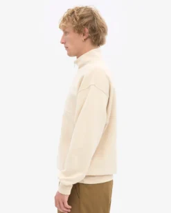 Organic Quarter Zip - Ivory White