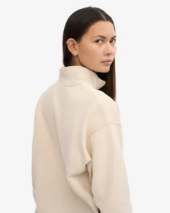 Organic Quarter Zip - Ivory White