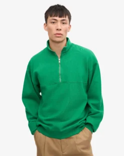 Organic Quarter Zip - Kelly Green