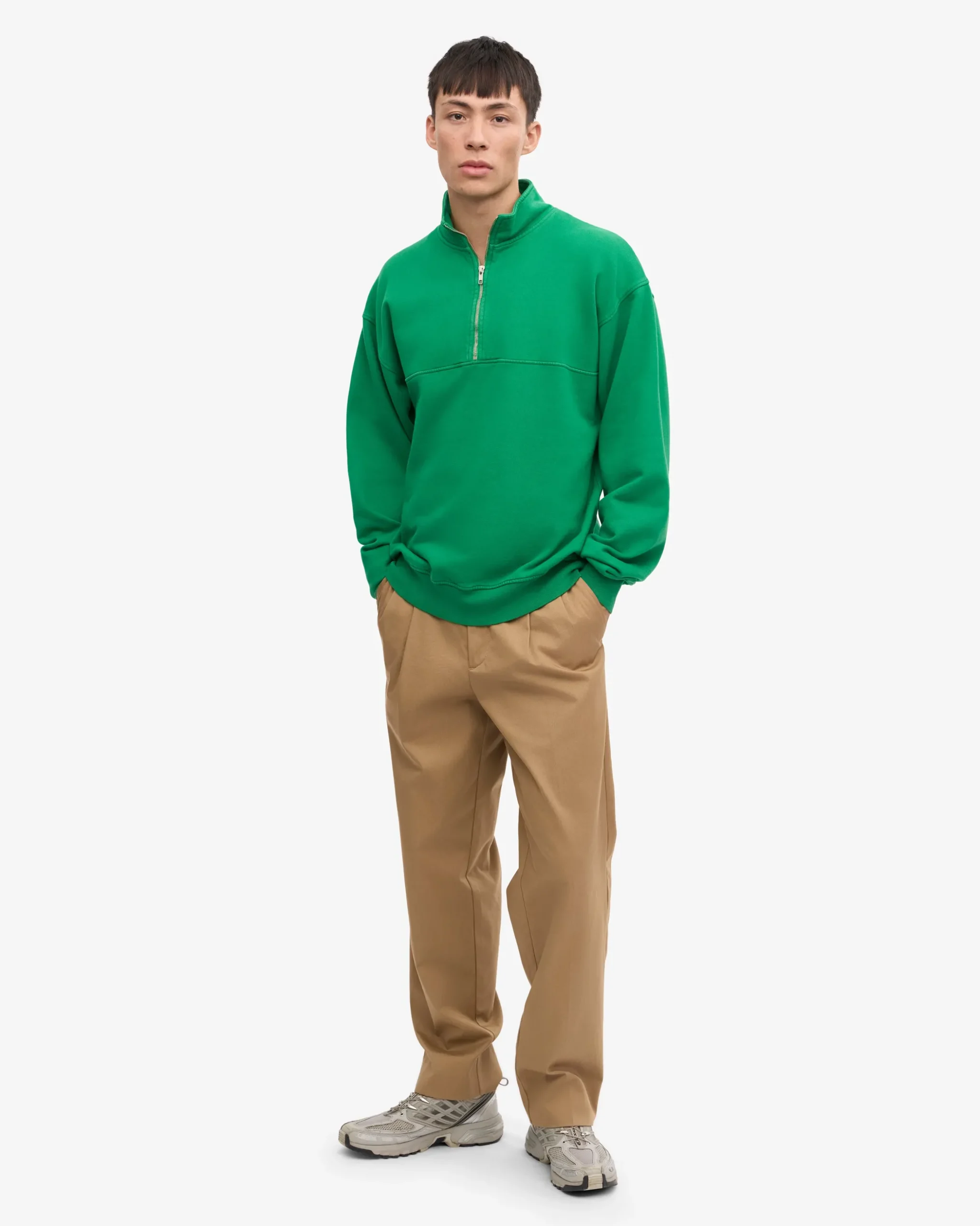 Organic Quarter Zip - Kelly Green