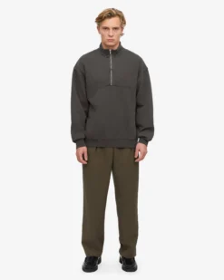 Organic Quarter Zip - Lava Grey