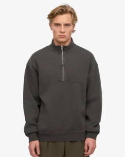 Organic Quarter Zip - Lava Grey