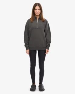 Organic Quarter Zip - Lava Grey