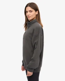 Organic Quarter Zip - Lava Grey