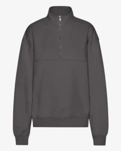 Organic Quarter Zip - Lava Grey