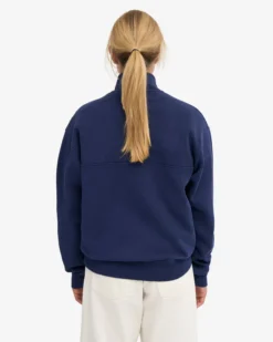 Organic Quarter Zip - Marine Blue