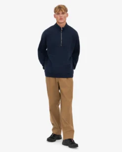 Organic Quarter Zip - Navy Blue