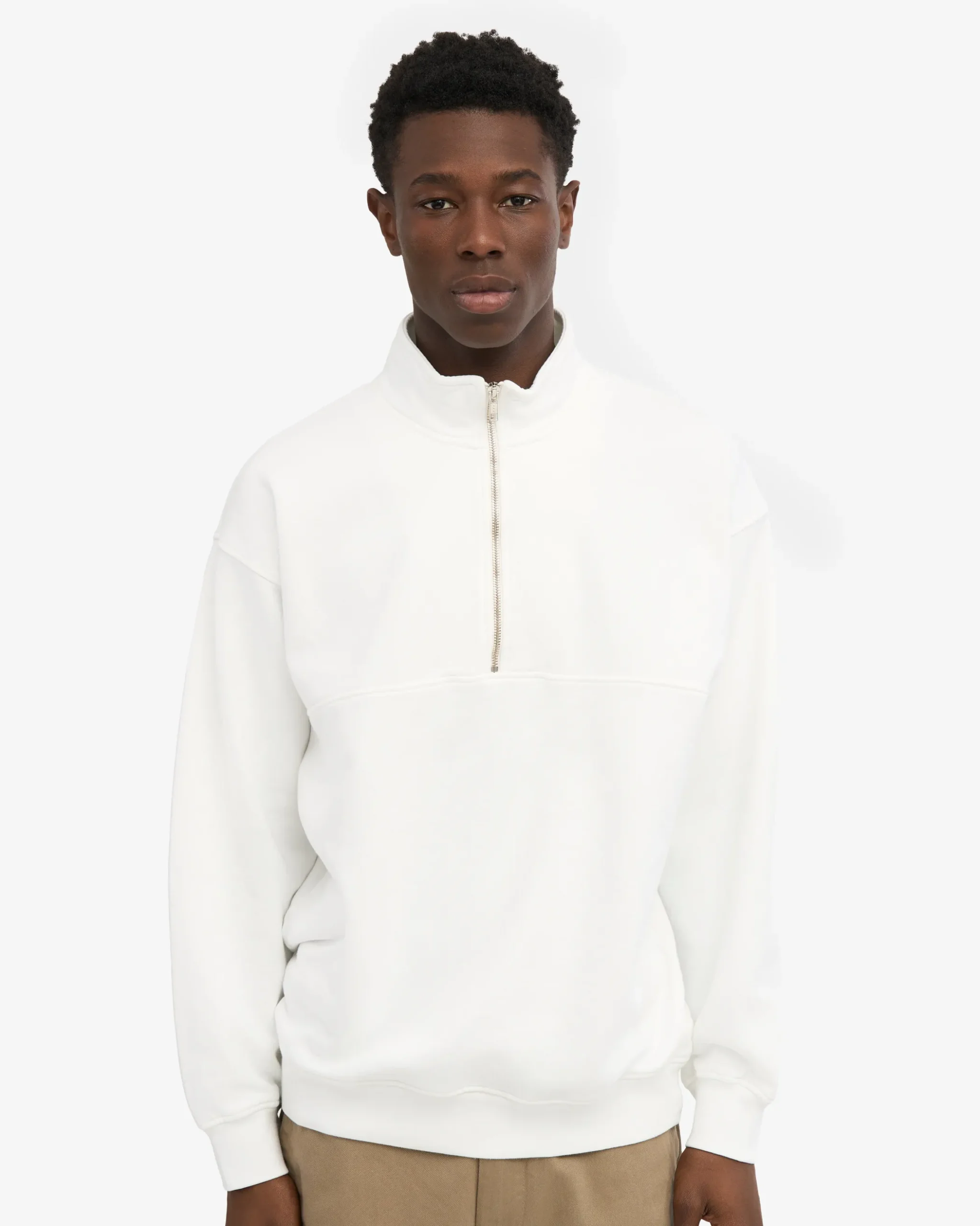 Organic Quarter Zip - Optical White