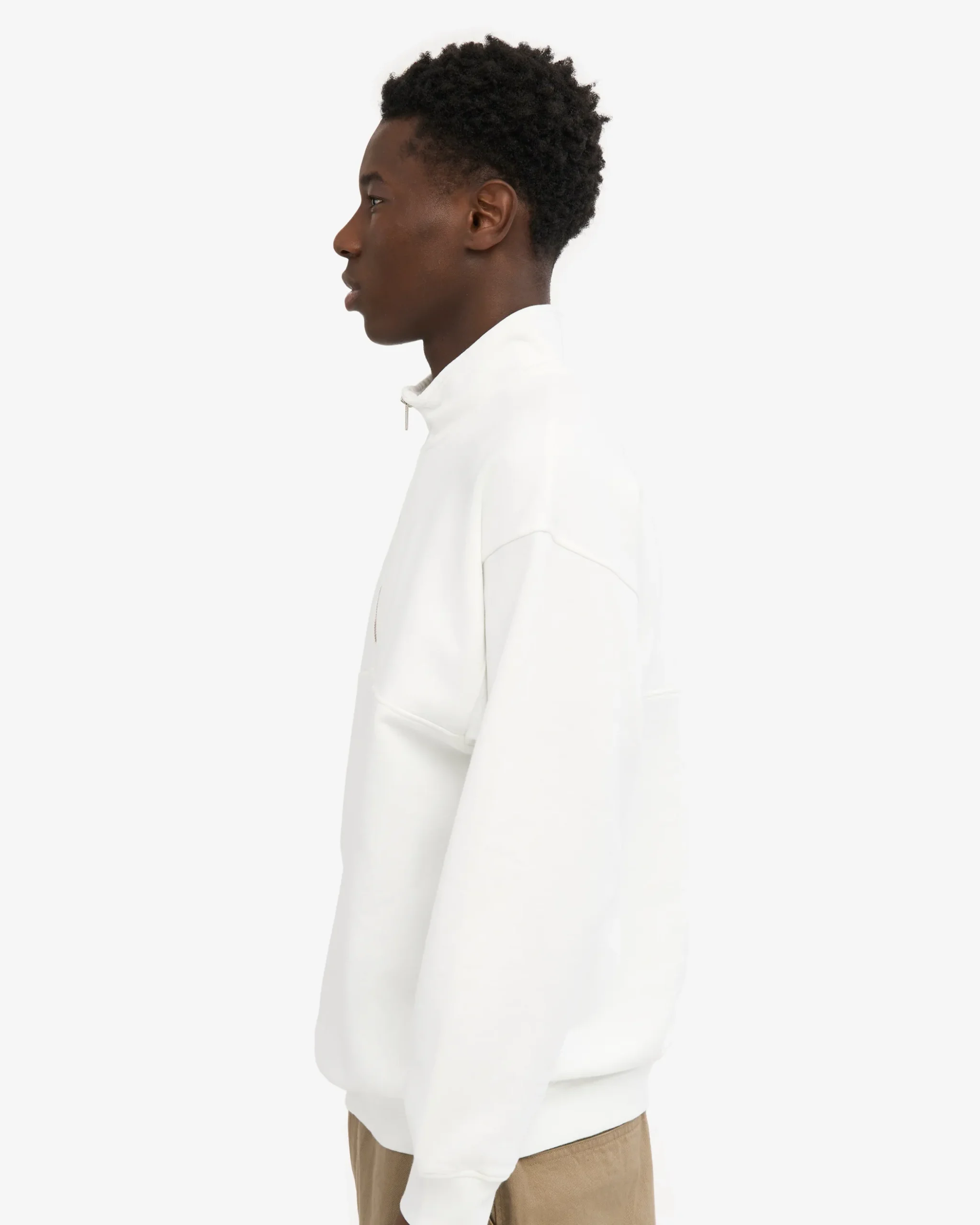 Organic Quarter Zip - Optical White