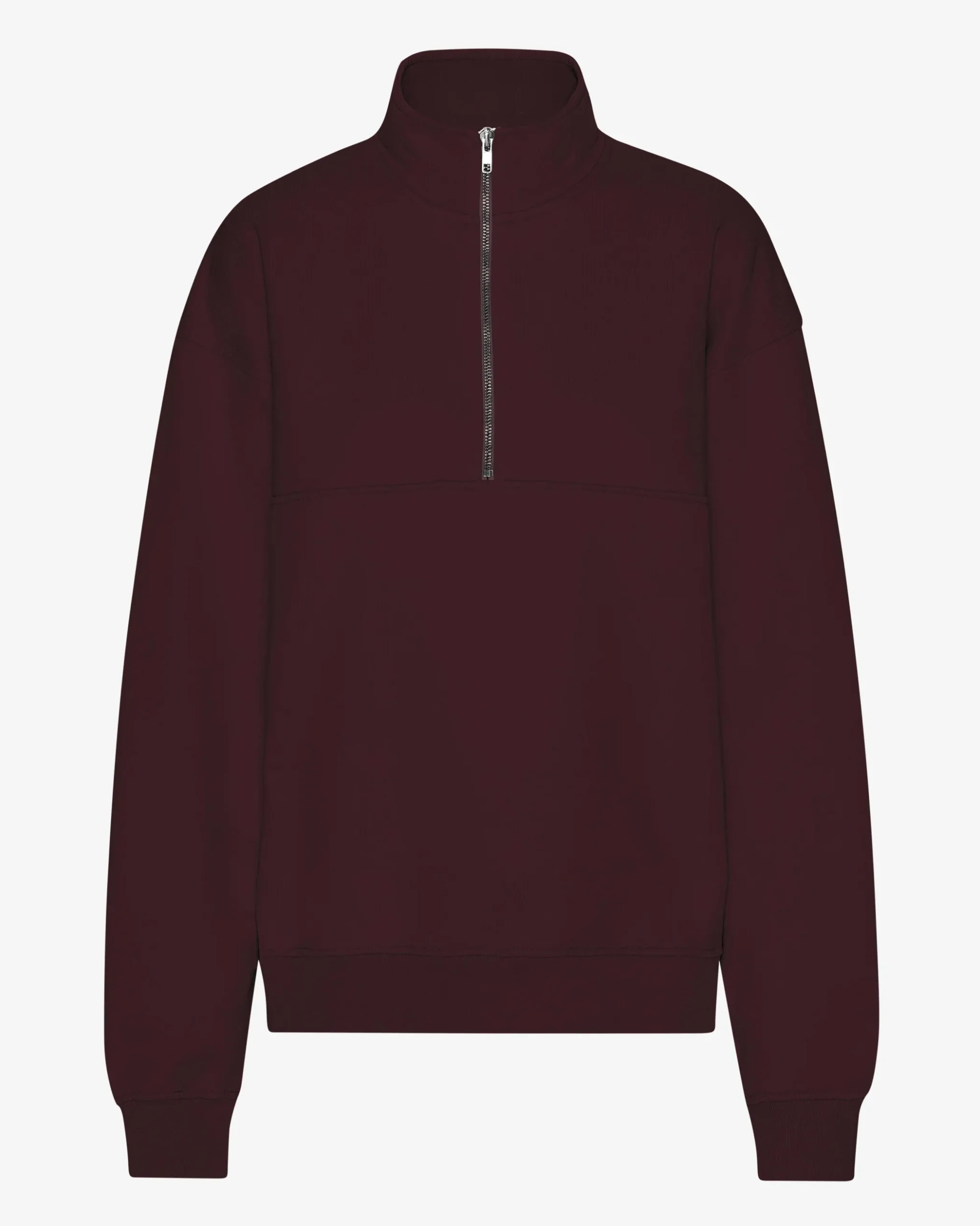 Organic Quarter Zip - Oxblood Red
