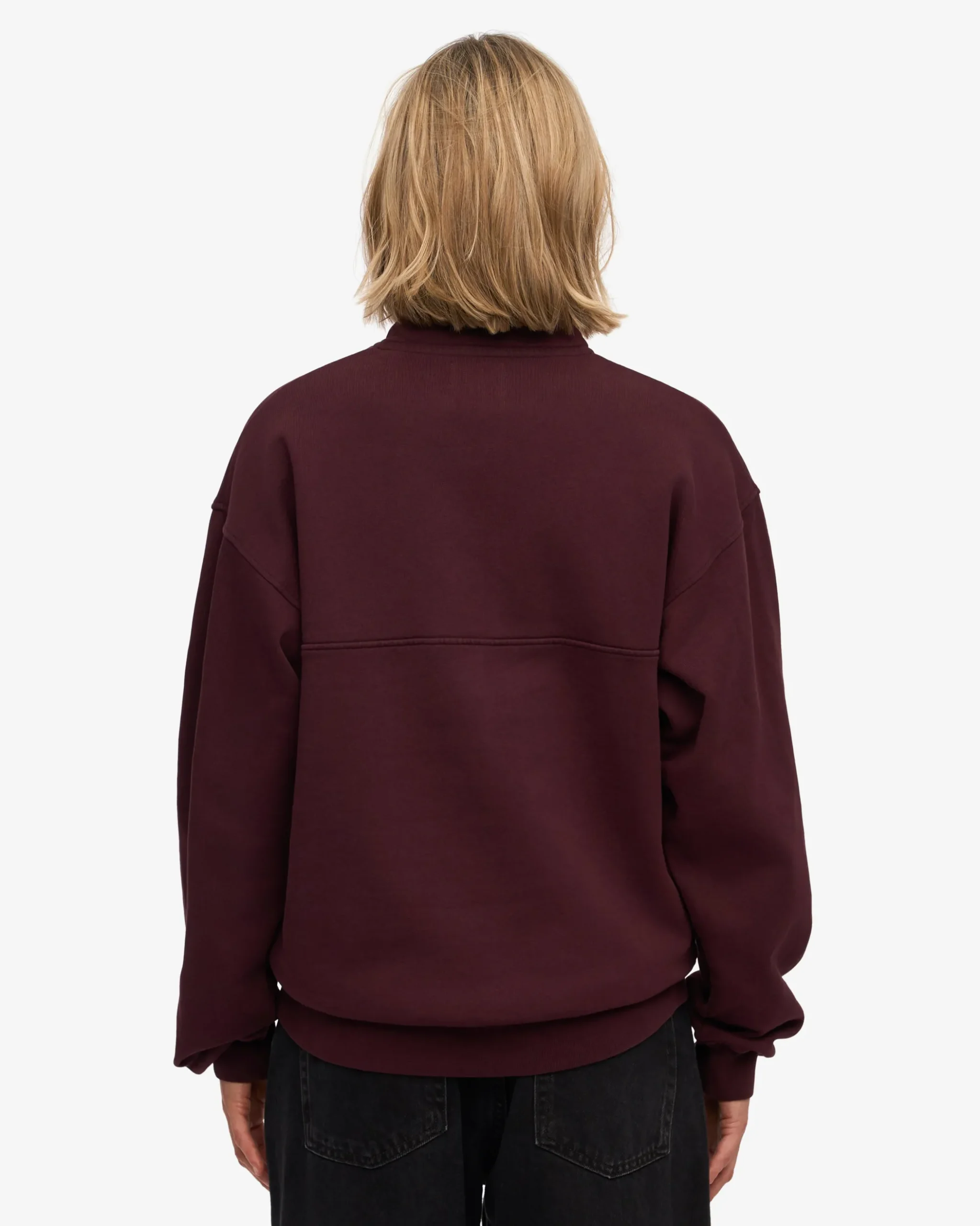 Organic Quarter Zip - Oxblood Red
