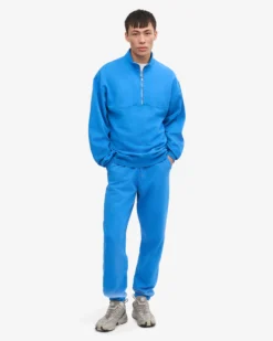 Organic Quarter Zip - Pacific Blue