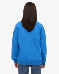 Organic Quarter Zip - Pacific Blue