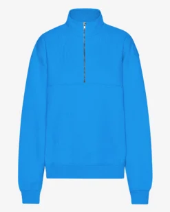 Organic Quarter Zip - Pacific Blue