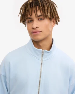 Organic Quarter Zip - Polar Blue