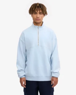 Organic Quarter Zip - Polar Blue