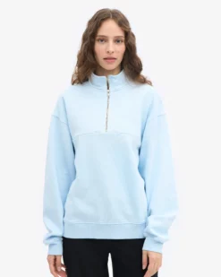 Organic Quarter Zip - Polar Blue
