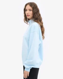 Organic Quarter Zip - Polar Blue
