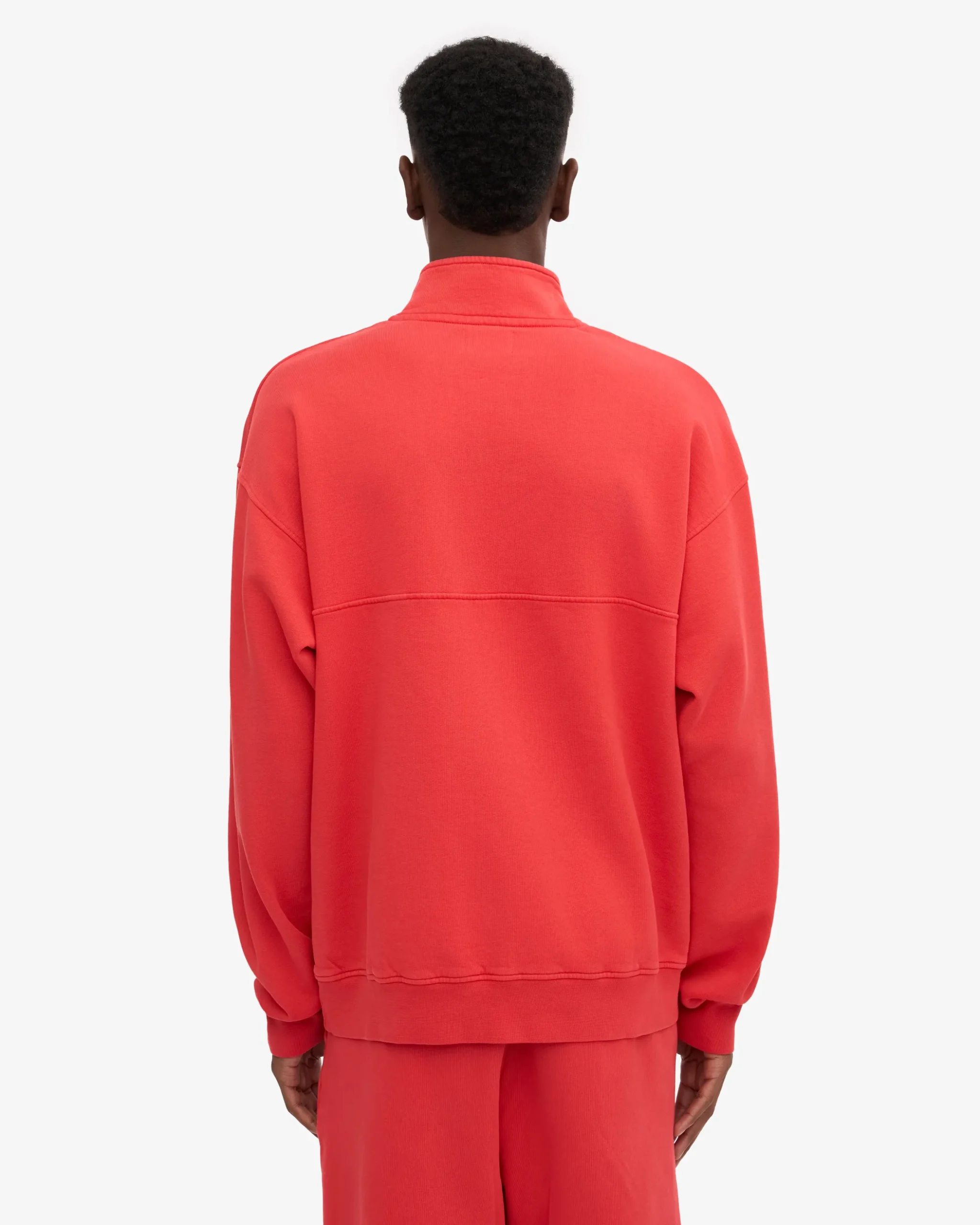 Organic Quarter Zip - Red Tangerine