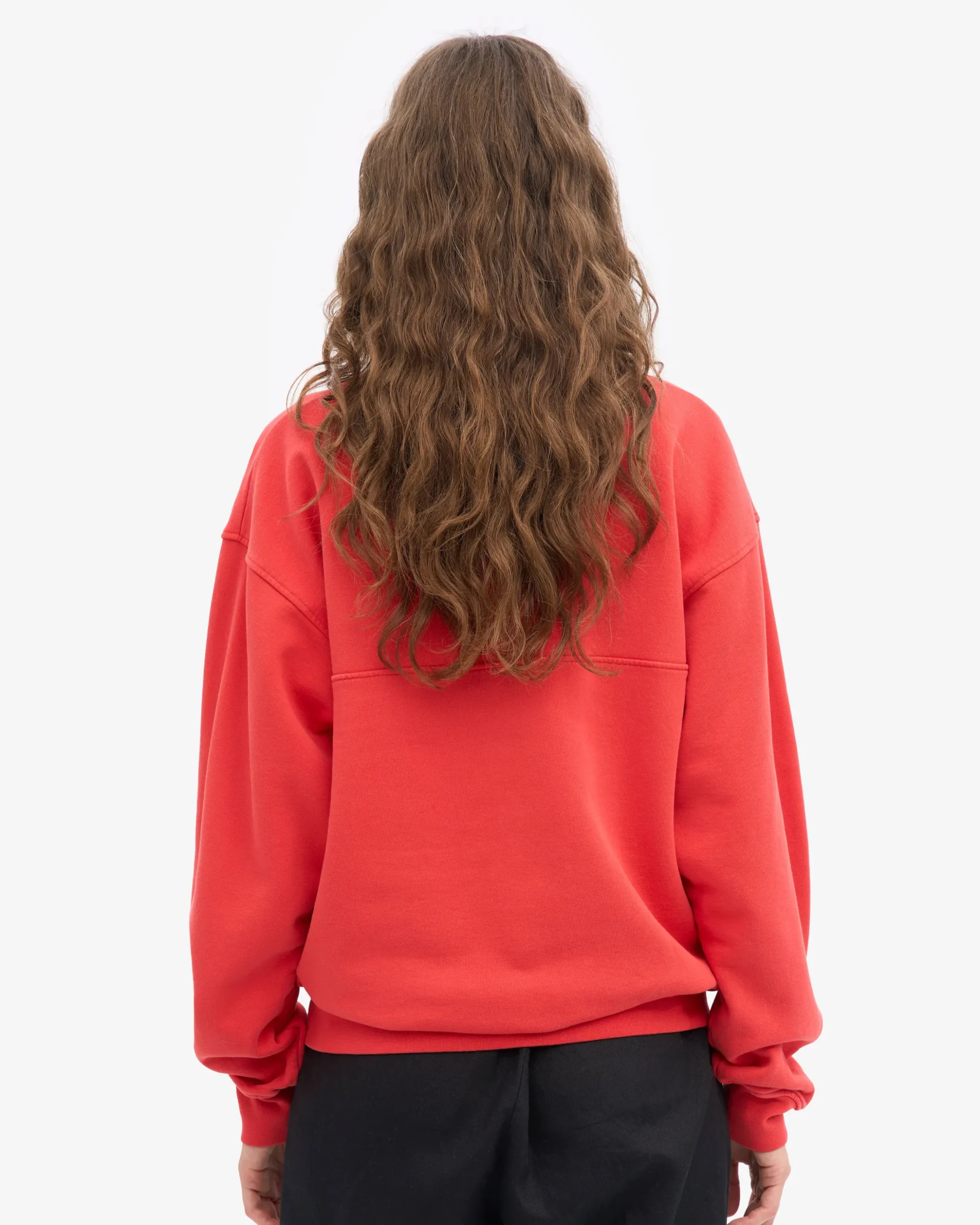 Organic Quarter Zip - Red Tangerine