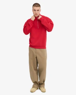 Organic Quarter Zip - Scarlet Red