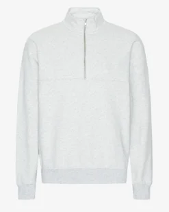 Organic Quarter Zip - Snow Melange