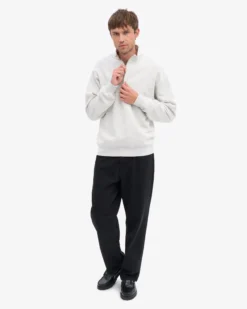 Organic Quarter Zip - Snow Melange