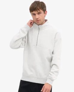 Organic Quarter Zip - Snow Melange