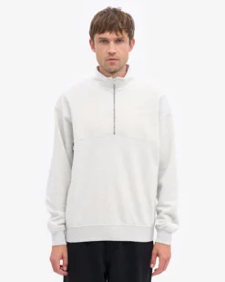 Organic Quarter Zip - Snow Melange