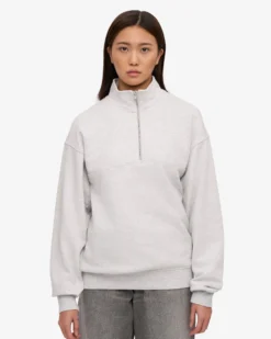 Organic Quarter Zip - Snow Melange