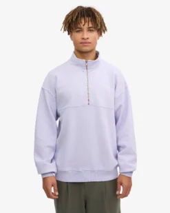 Organic Quarter Zip - Soft Lavender