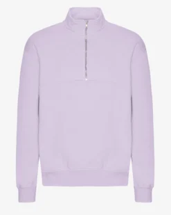 Organic Quarter Zip - Soft Lavender