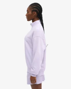 Organic Quarter Zip - Soft Lavender