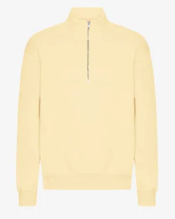 Organic Quarter Zip - Soft Yellow