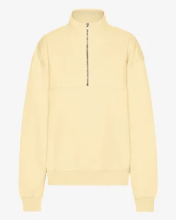 Organic Quarter Zip - Soft Yellow