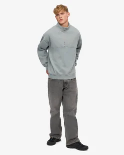 Organic Quarter Zip - Steel Blue