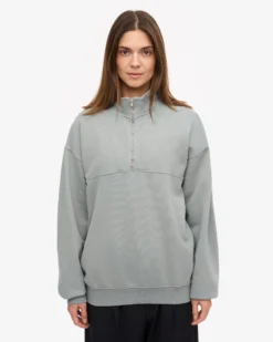 Organic Quarter Zip - Steel Blue