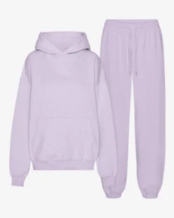 Organic Relaxed Hood Sweatsuit - Soft Lavender