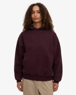 Organic Relaxed Hood Sweatsuit - Oxblood Red