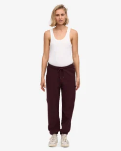 Organic Relaxed Hood Sweatsuit - Oxblood Red