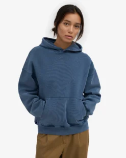 Organic Relaxed Hood Sweatsuit - Neptune Blue