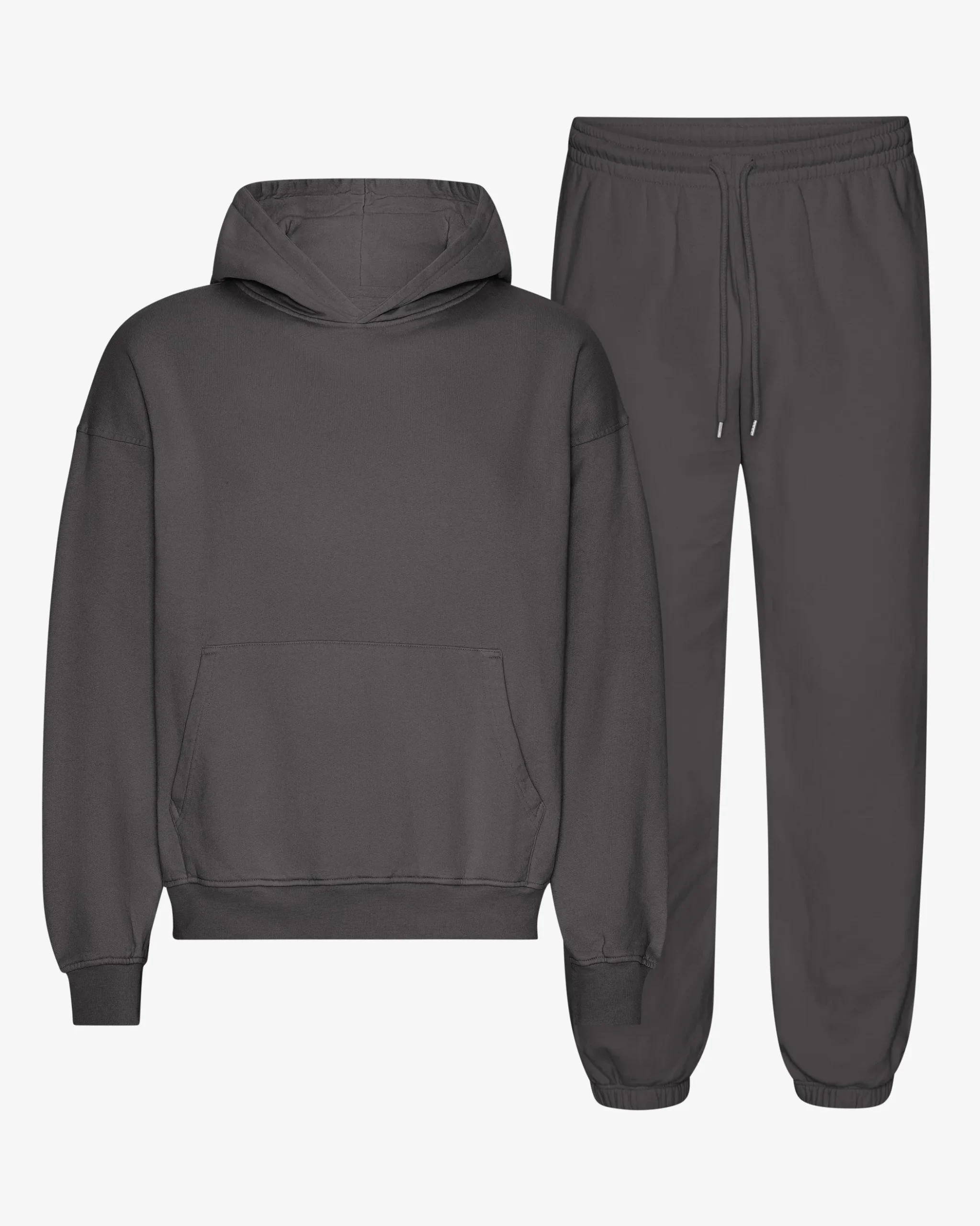 Organic Relaxed Hood Sweatsuit - Lava Grey
