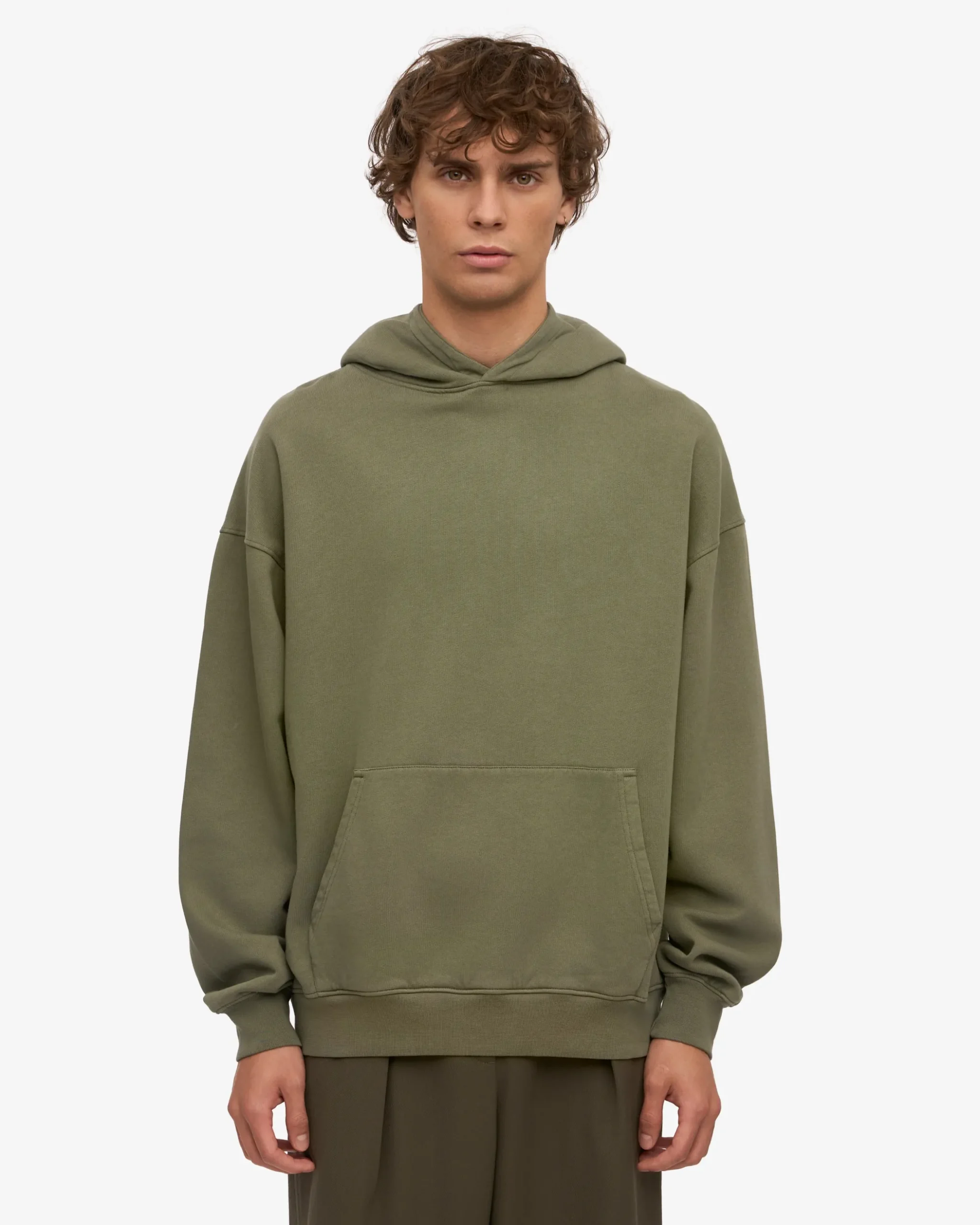 Organic Relaxed Hood Sweatsuit - Dusty Olive