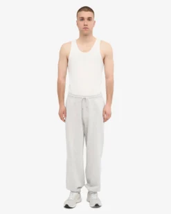 Organic Relaxed Hood Sweatsuit - Snow Melange
