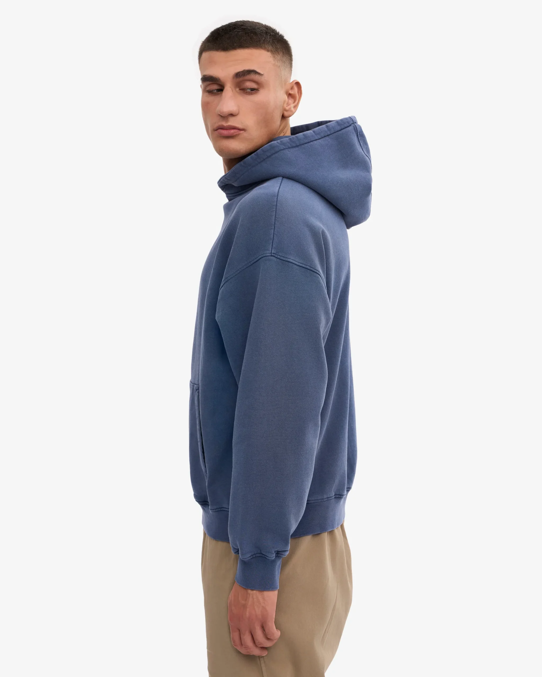 Organic Relaxed Hood Sweatsuit - Neptune Blue